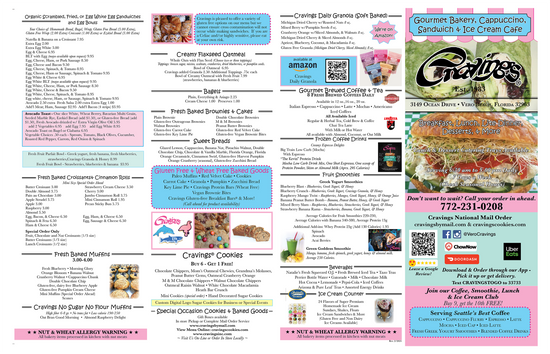 MENU – Cravings, Inc.